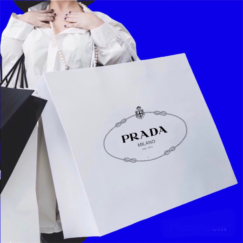 Prada Gift Bag Empty Paper Bag Gift Shopping Storage Replacement
